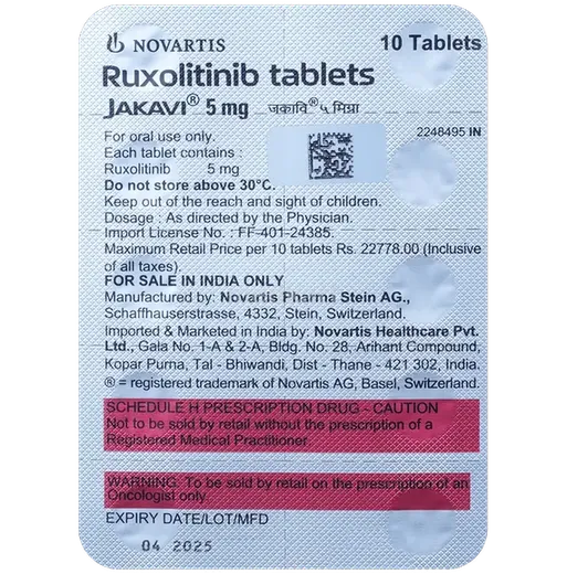 jakavi 5mg tablet 10's